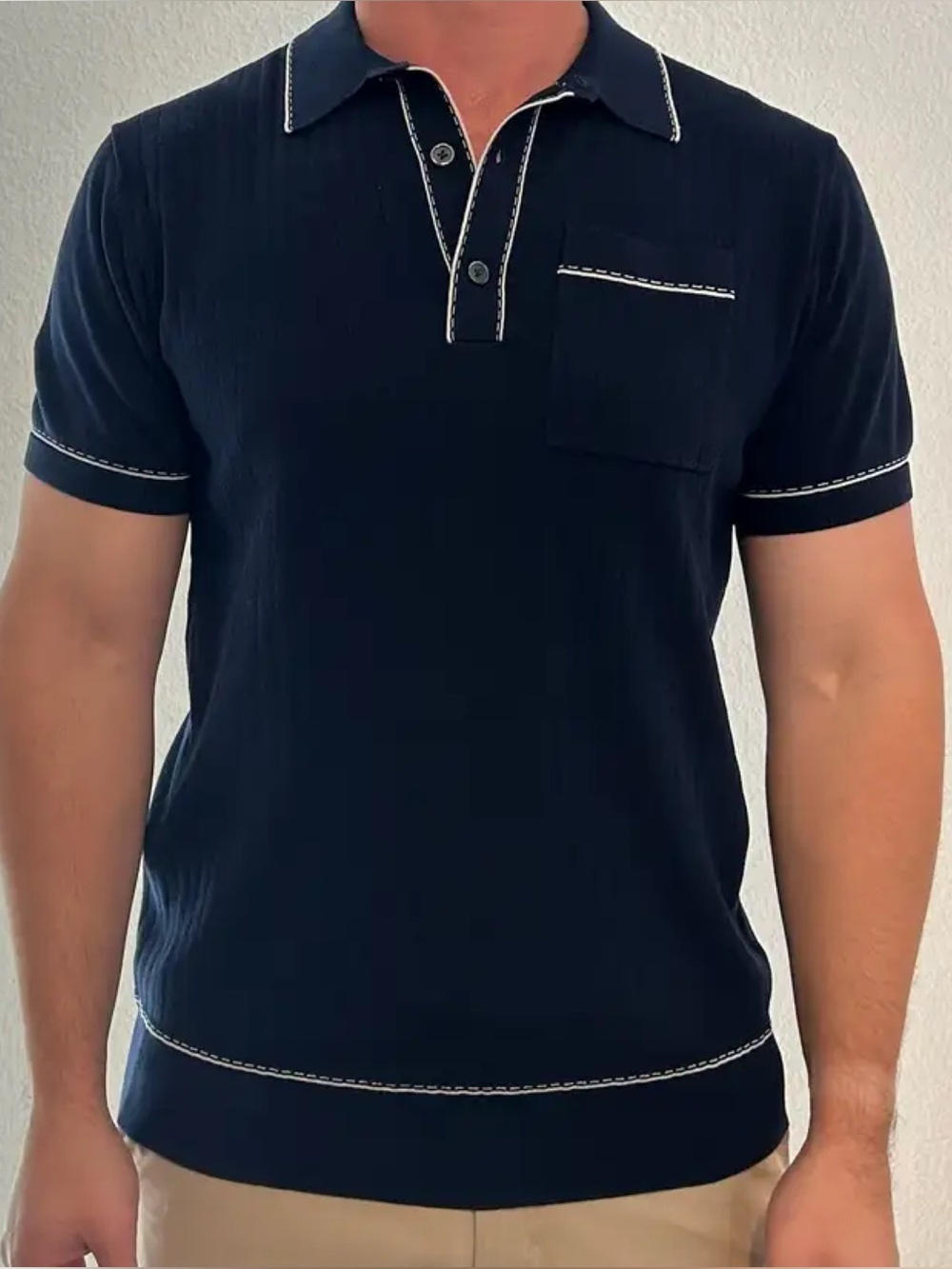 Quince Silk Blend Tipped Polo